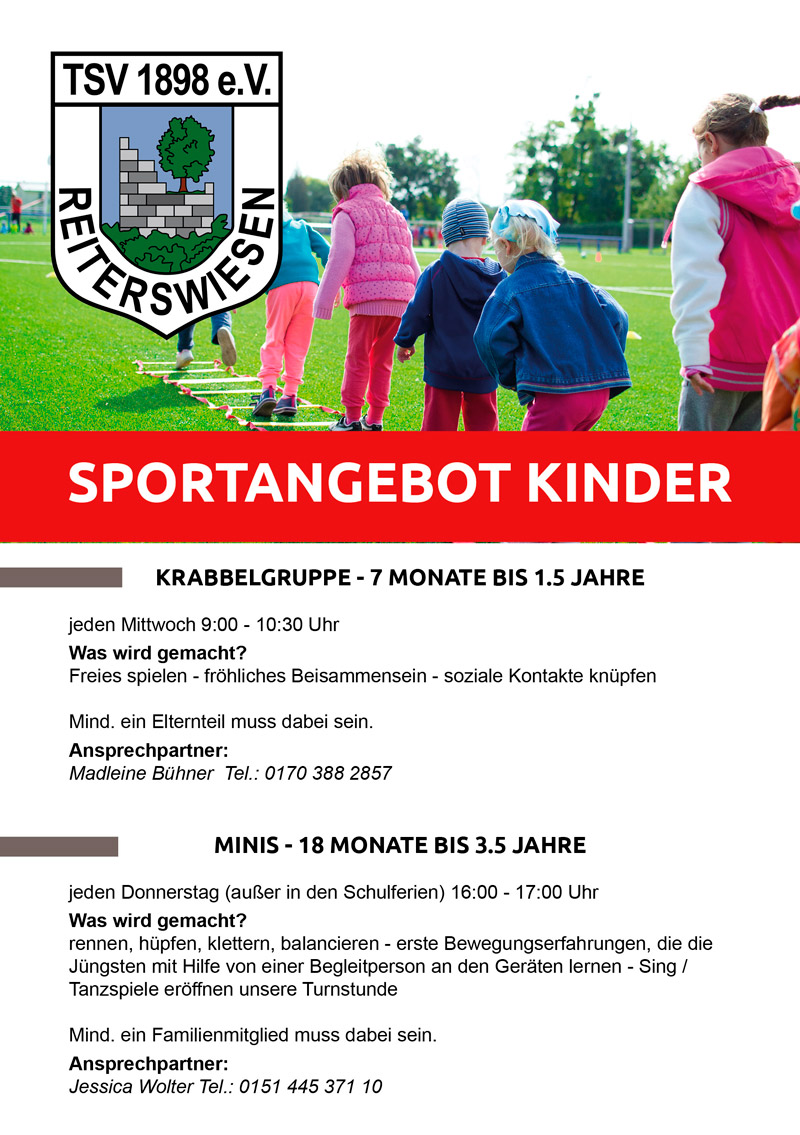 Flyer Sportangebot für Kinder